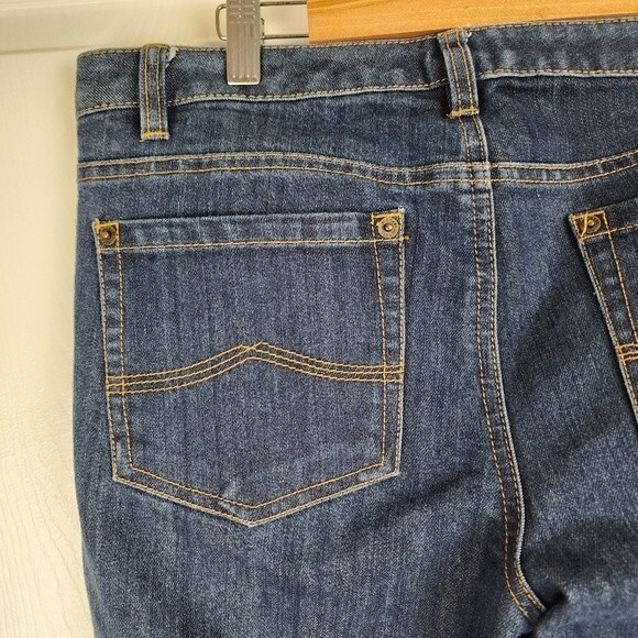 Michael Kors Jeans Flared Legs Dark Wash Denim Mid Rise Cotton Blend Stretch 8 - Picture 13 of 15